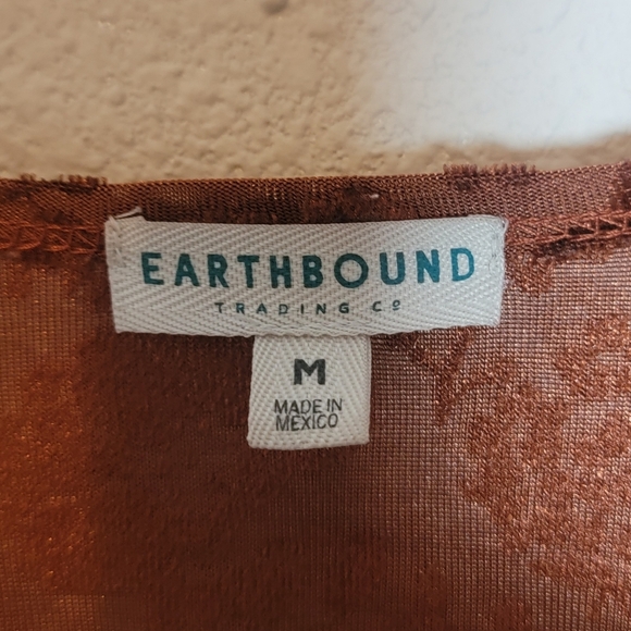 Earthbound Trading Co Velvet Burnout Cardigan Open Front Jacket Size M Floral - Picture 3 of 5